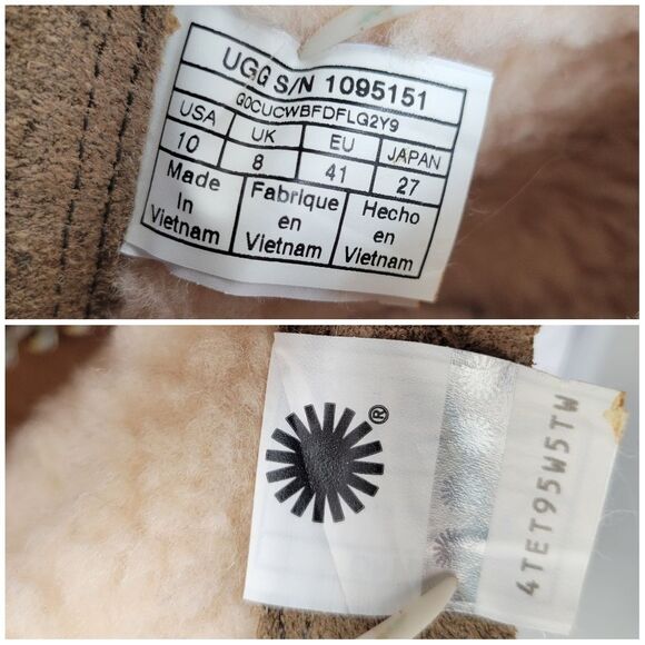 UGG Benson Boot Dove Women's Leather Ankle Boots Cream Sherpa Lining - Picture 13 of 13